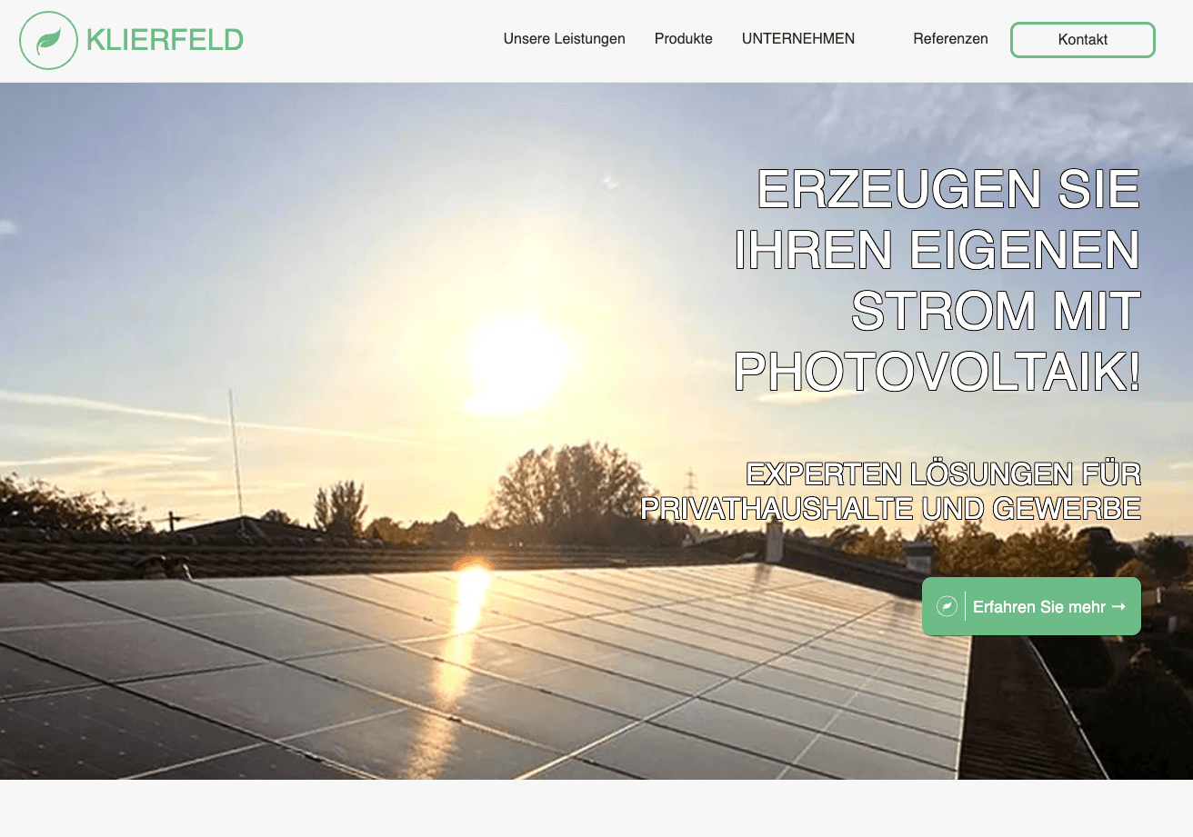 Klierfeld GmbH screenshot
